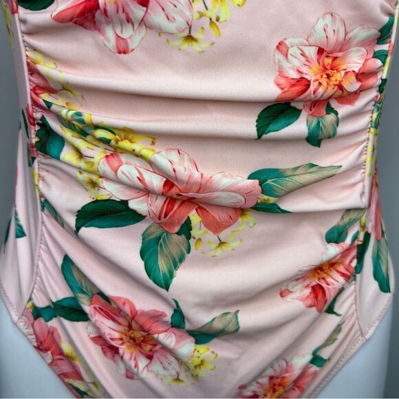𝅺CUPSHE Floral One Piece Bathing Suit Size Medium - Picture 5 of 10